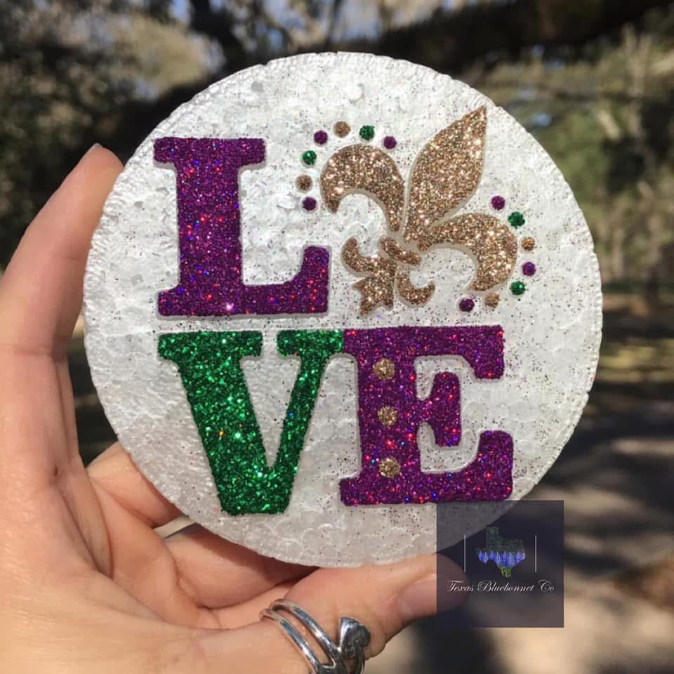 LOVE MARDI GRAS (WHITE)