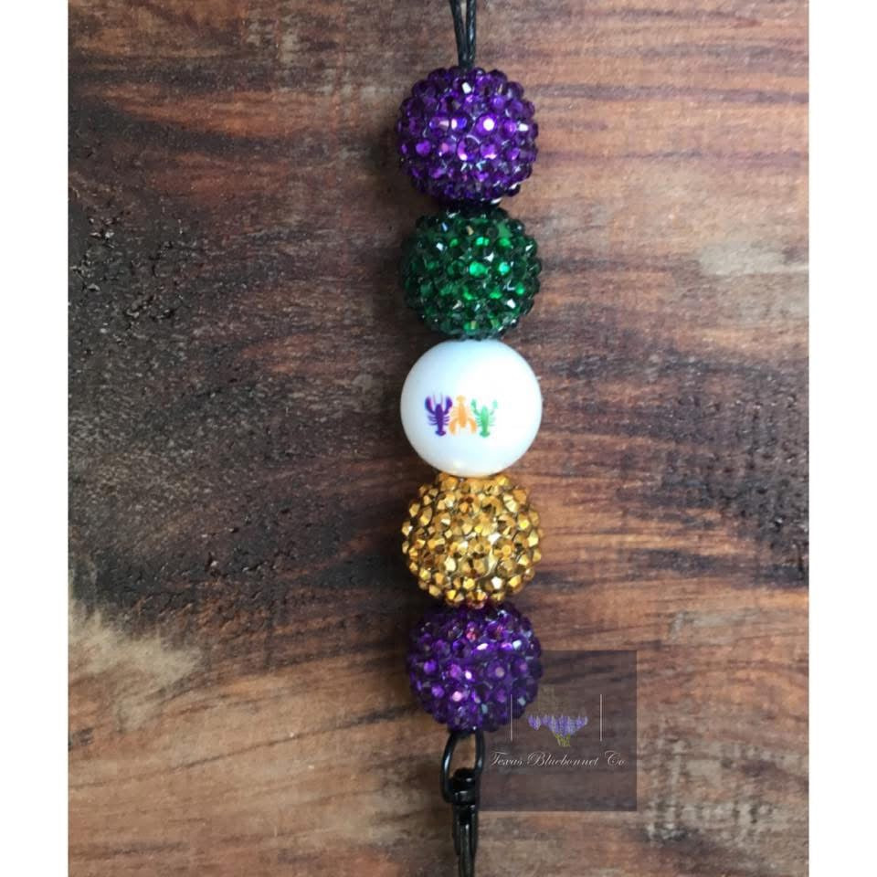 MARDI GRAS CRAWFISH RHINESTONE HANGER