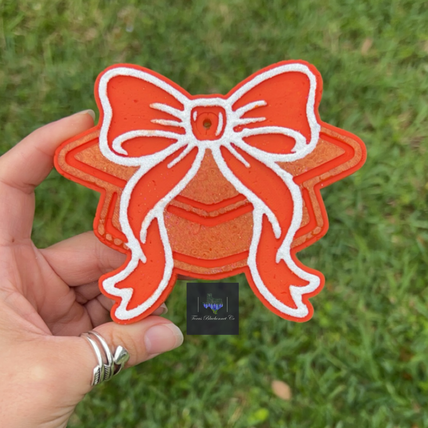 GRADUATION CAP W/ BOW (ORANGE)