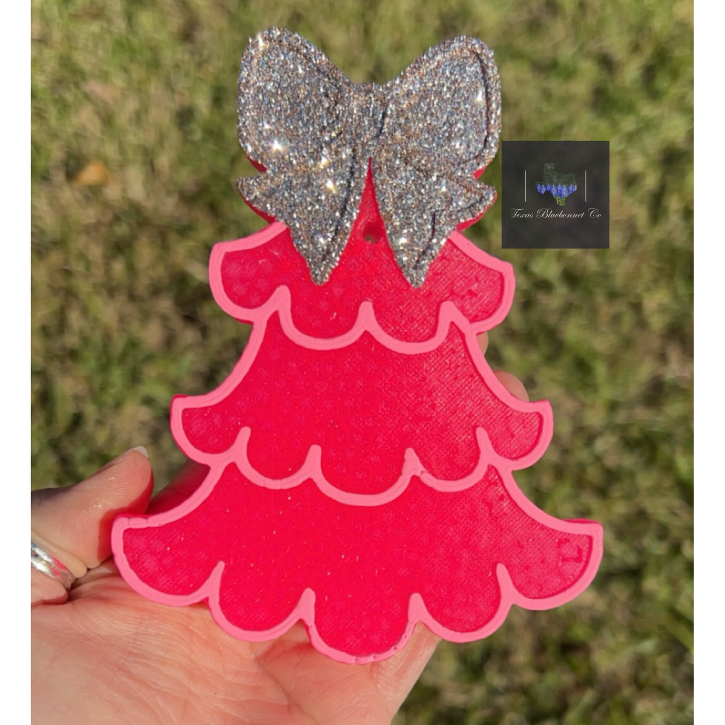 HOT PINK/GOLD TREE W/ BOW