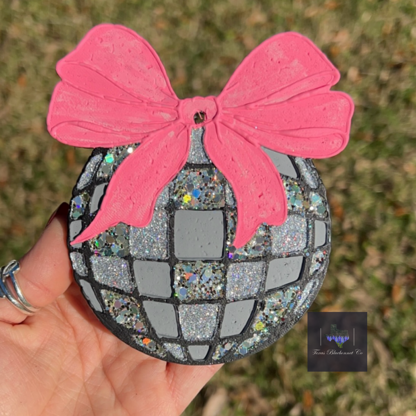 DISCO BALL W/ BOW