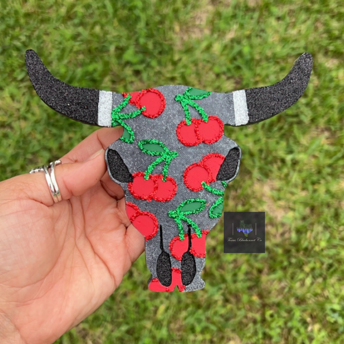 CHERRIES BULL SKULL