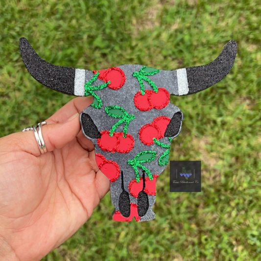 CHERRIES BULL SKULL