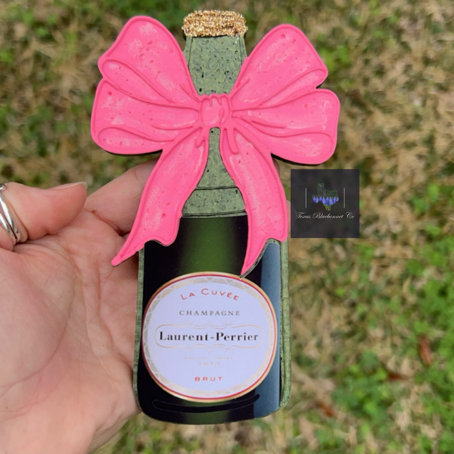 LARGE CHAMPAGNE BOTTLE W/ BOW