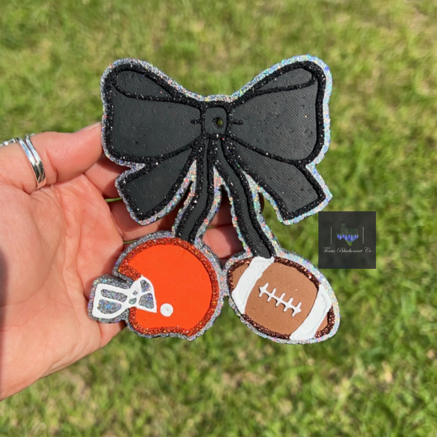 FOOTBALL W/ HELMET CHERRIES (ORANGE)