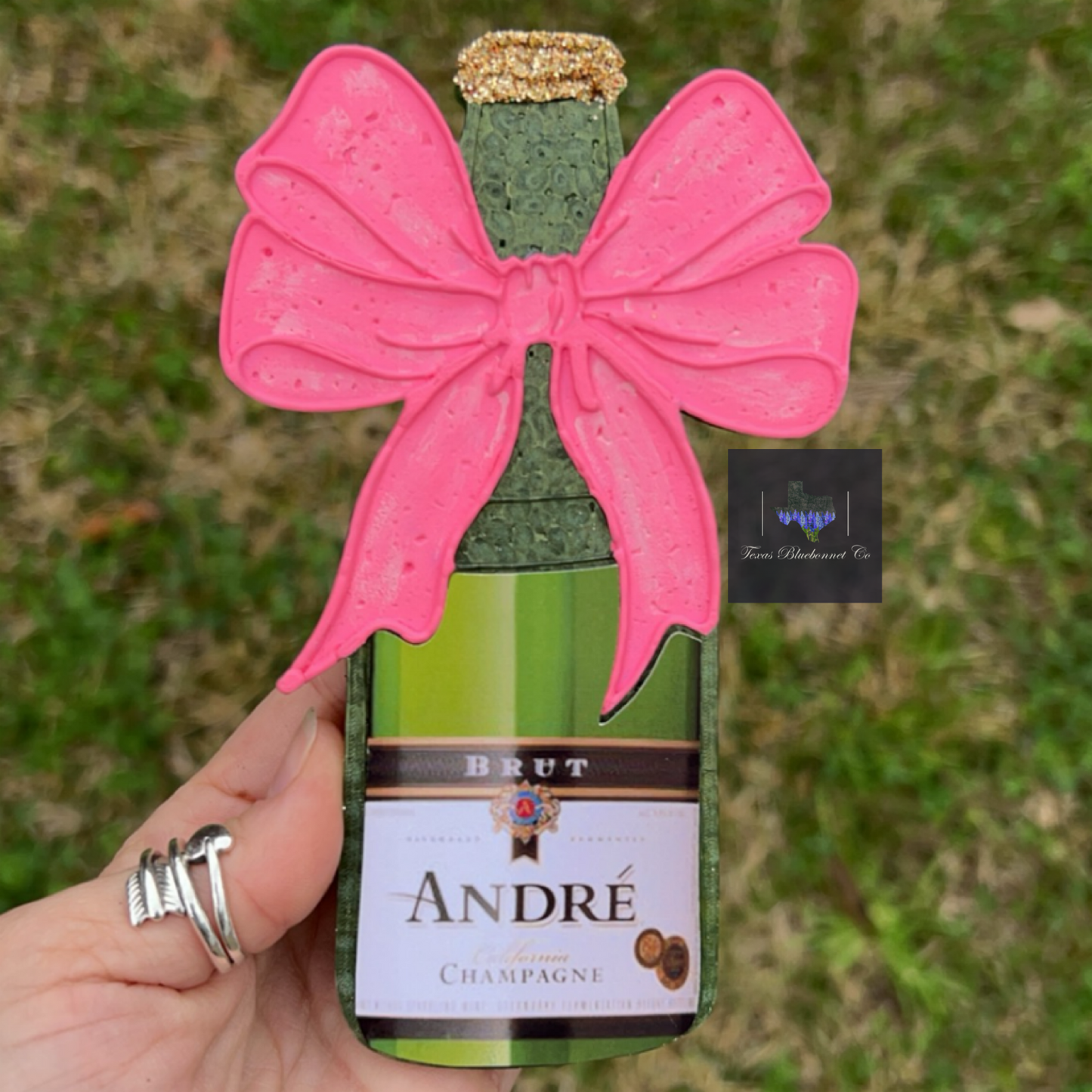 LARGE CHAMPAGNE BOTTLE W/ BOW