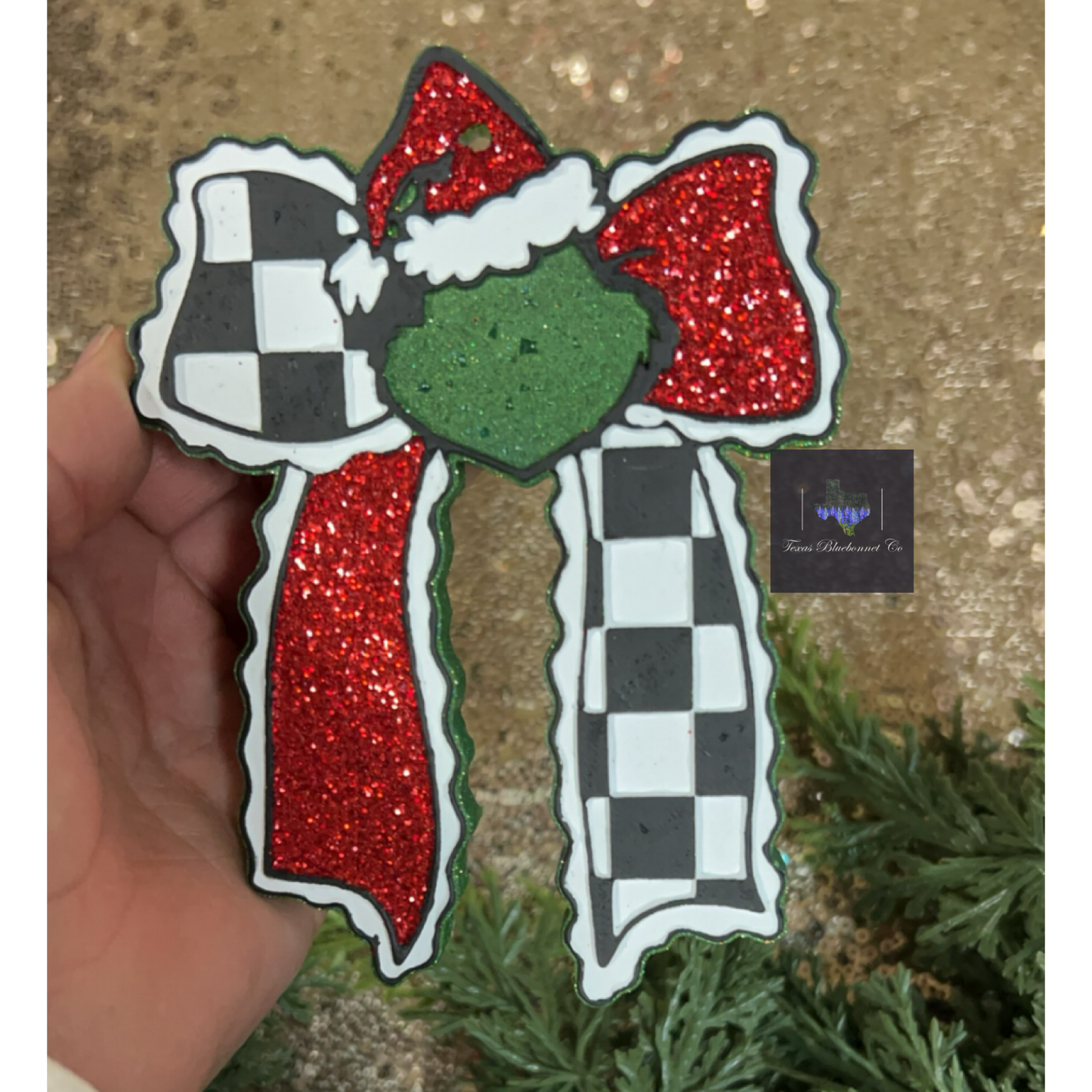 GREEN GUY CHECKERED BOW