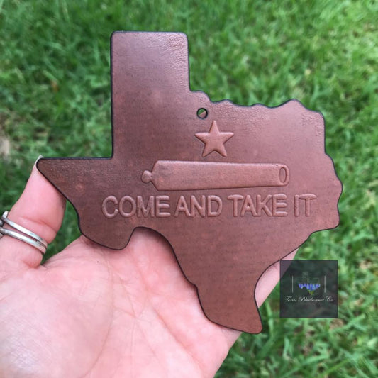 TEXAS COME AND TAKE IT (LEATHER CHARM)