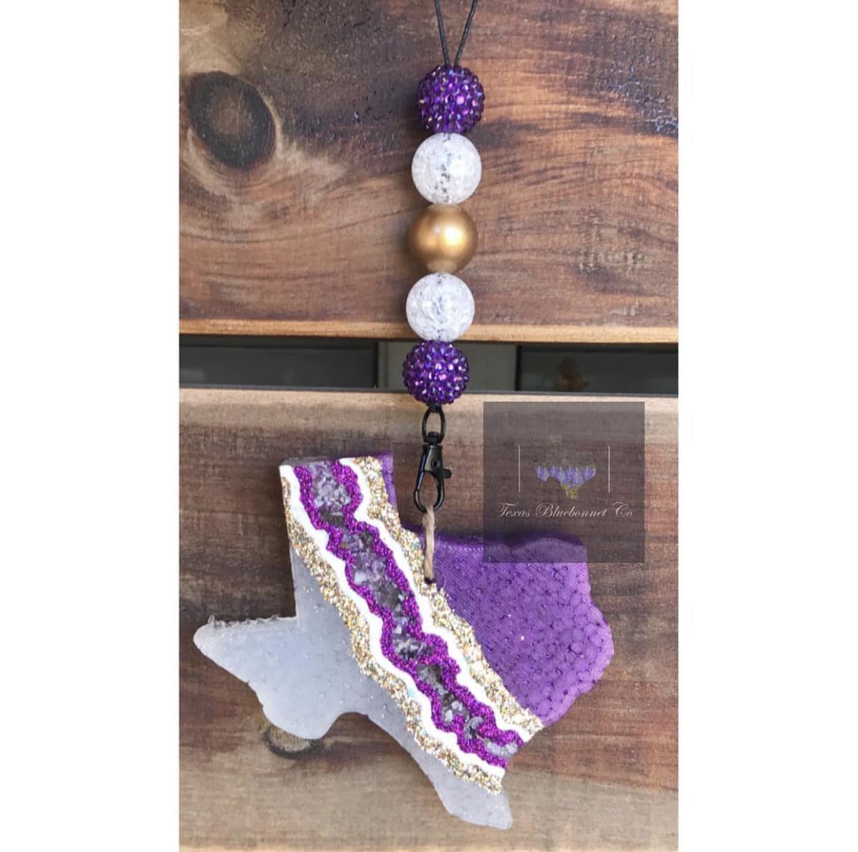 MATCHING TEXAS AMETHYST GEODE HANGER