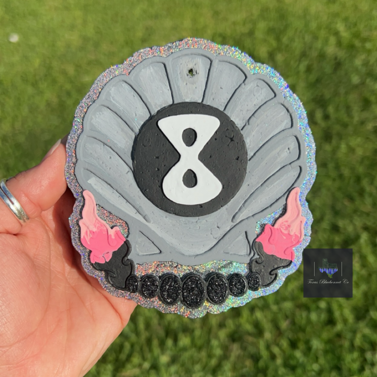 SHELL W/ EIGHT BALL FLAMES