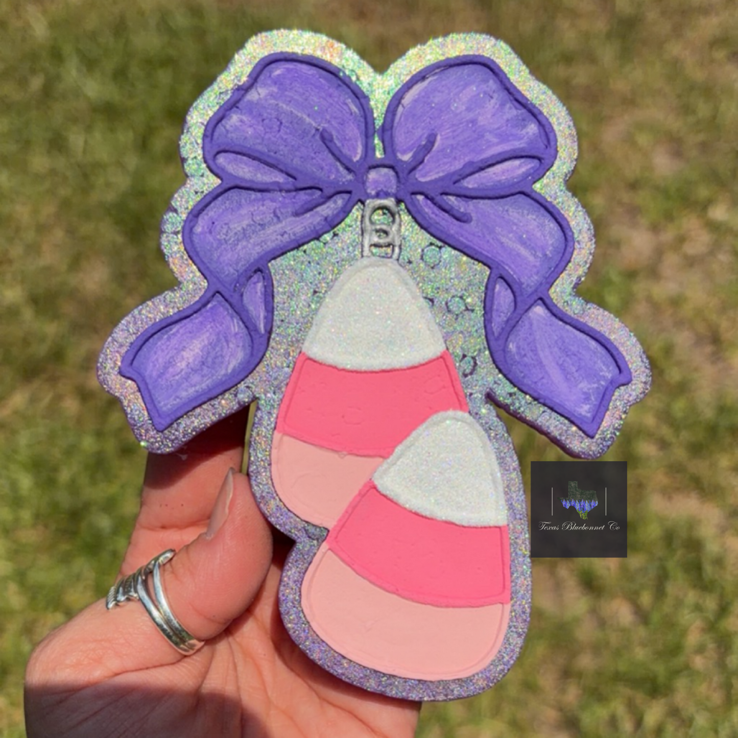 CANDY CORN CHARM W/ BOW