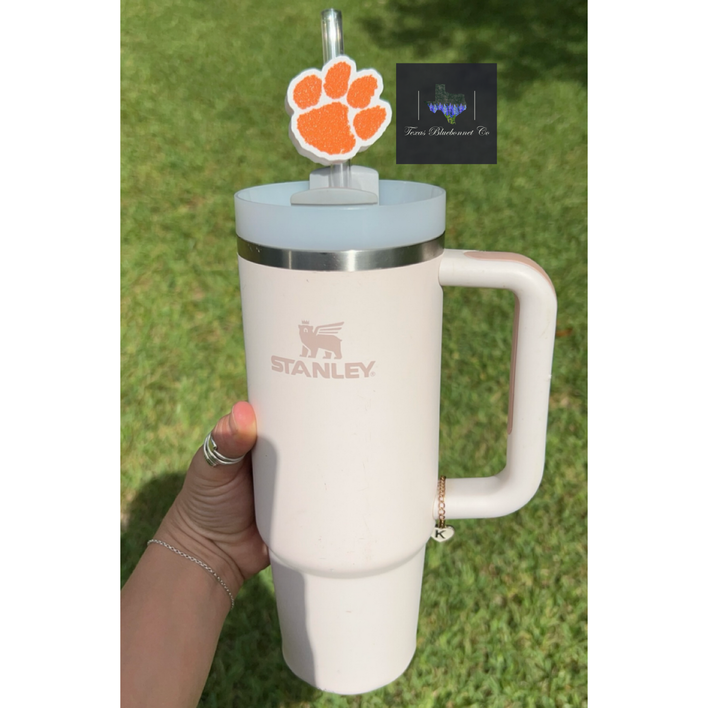 BOBCAT PAW PRINT STRAW TOPPER