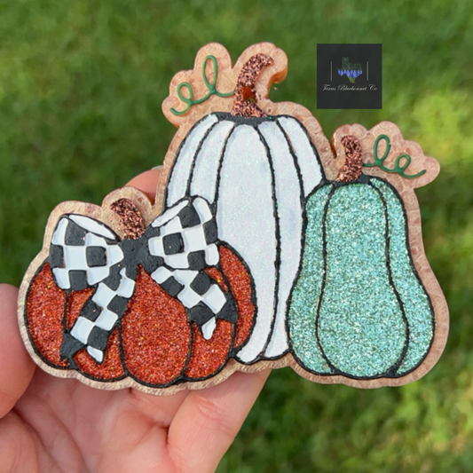 PUMPKIN PATCH W/ CHECKERED BOW