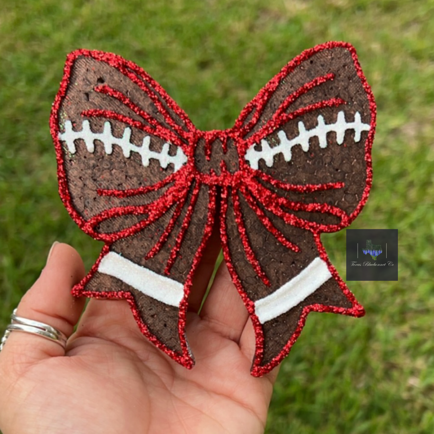 FOOTBALL BOW DESIGN 2 (RED)