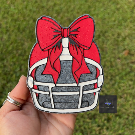 FOOTBALL HELMEG W/ BOW (RED)