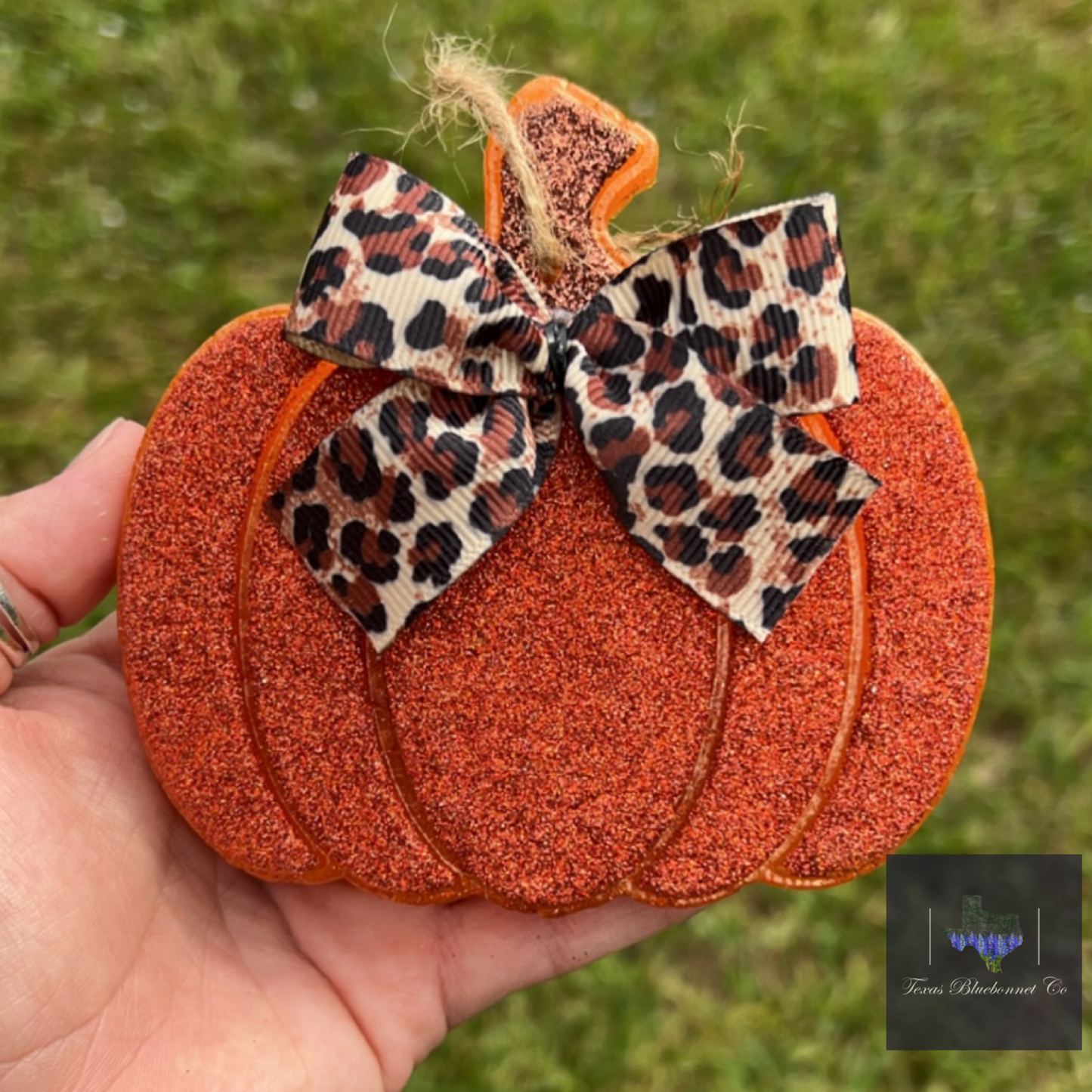 PUMPKIN (ORANGE) CHEETAH BOW