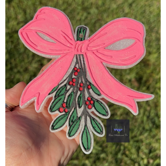 MISTLETOE W/ PINK BOW