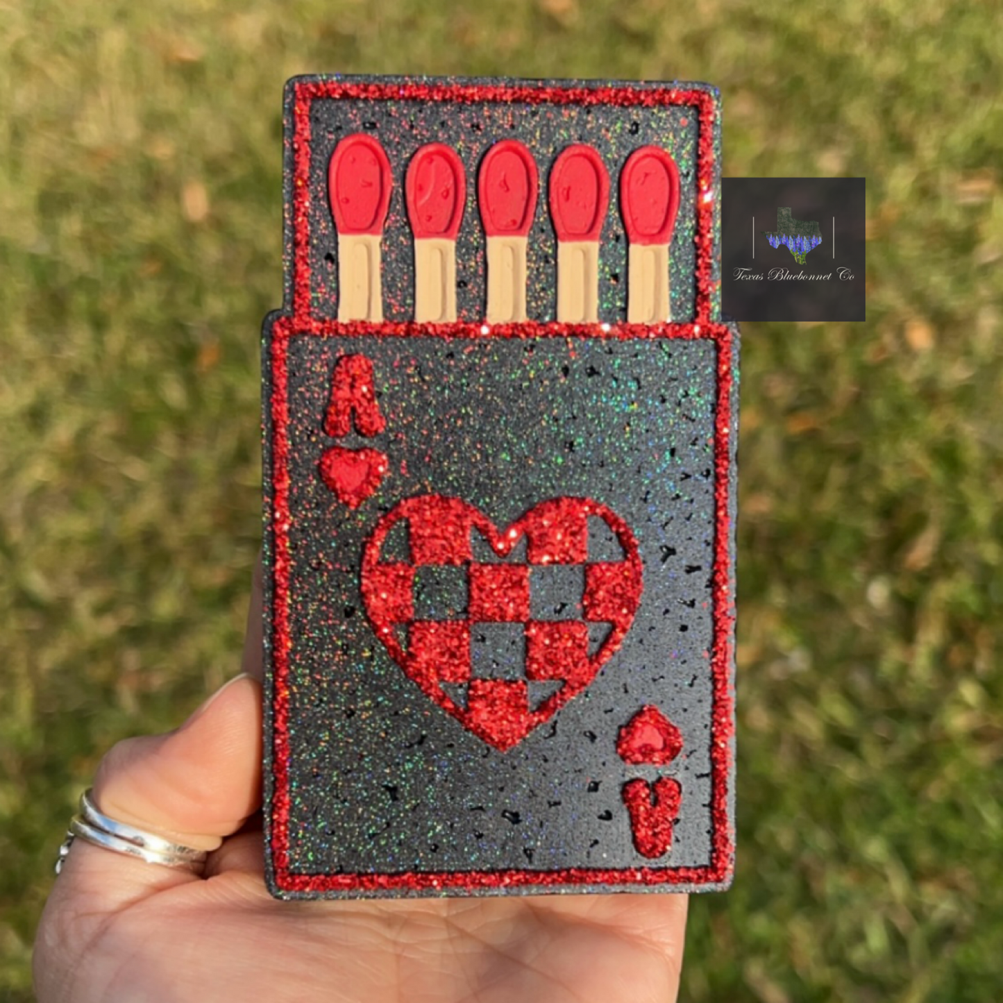 CHECKERED HEART MATCHBOX