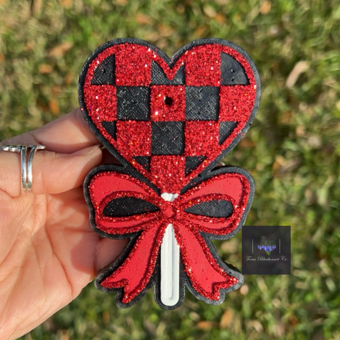 CHECKERED HEART LOLLIPOP