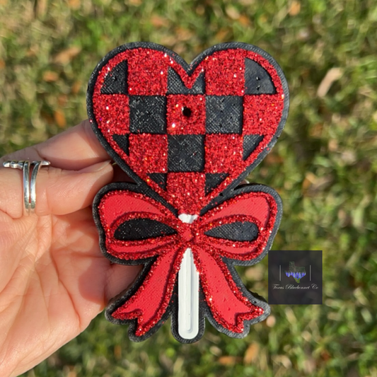 CHECKERED HEART LOLLIPOP