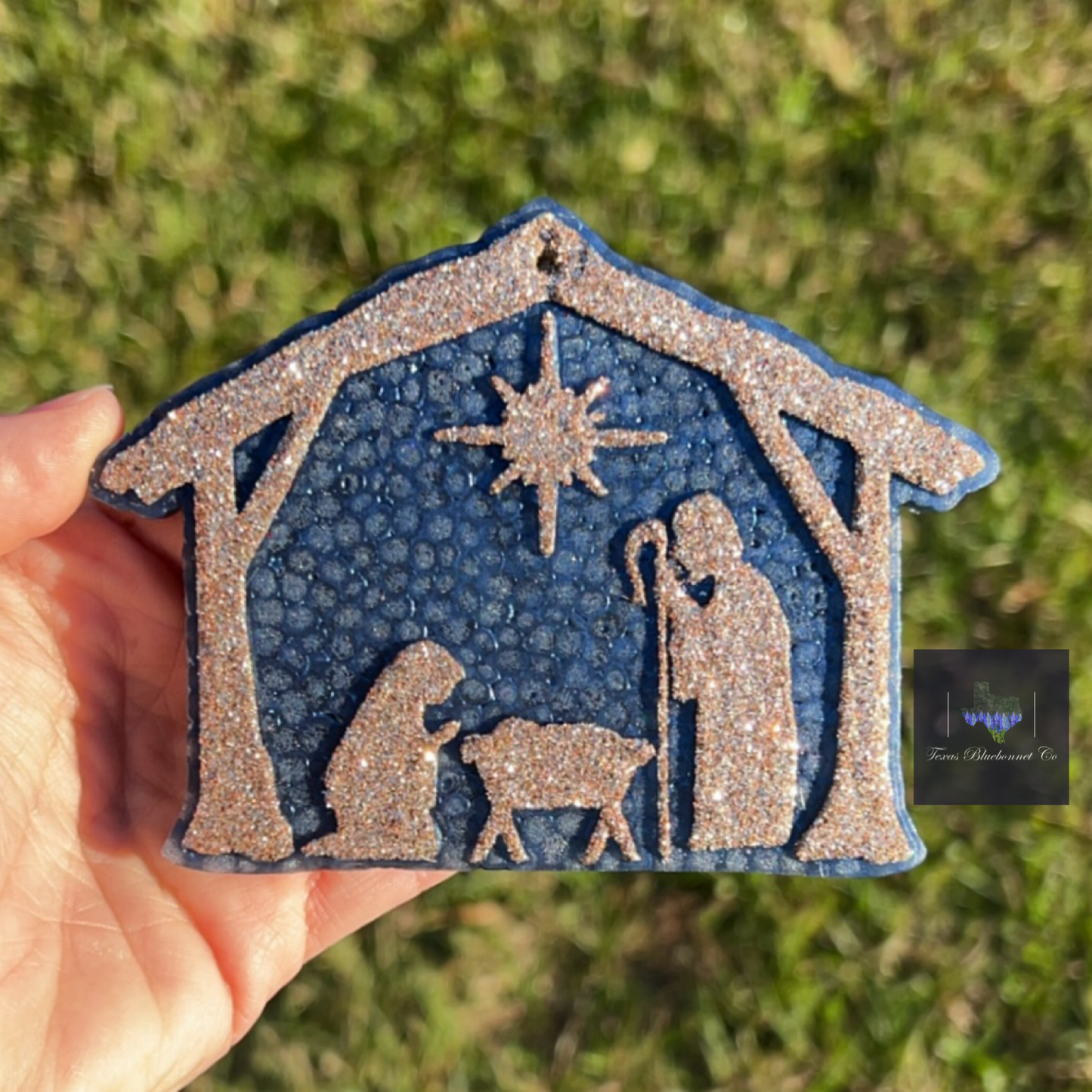 BLUE NATIVITY SCENE