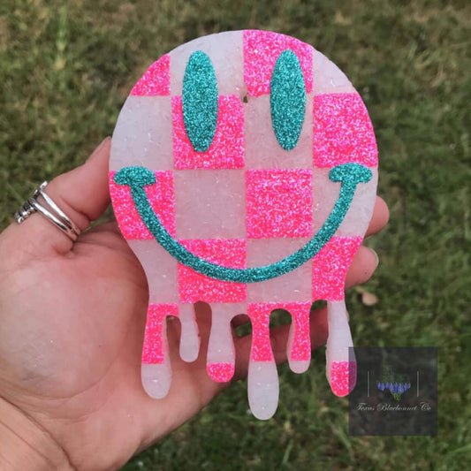 DRIP SMILEY PINK/TURQUOISE