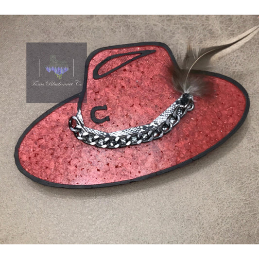 RED WESTERN HAT