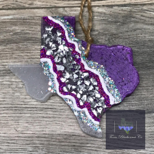 TEXAS GEODE PURPLE/SILVER