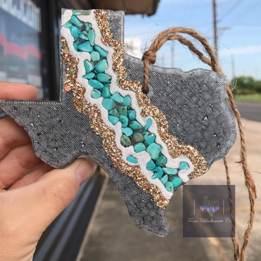 TEXAS GEODE GREY/TURQUOISE