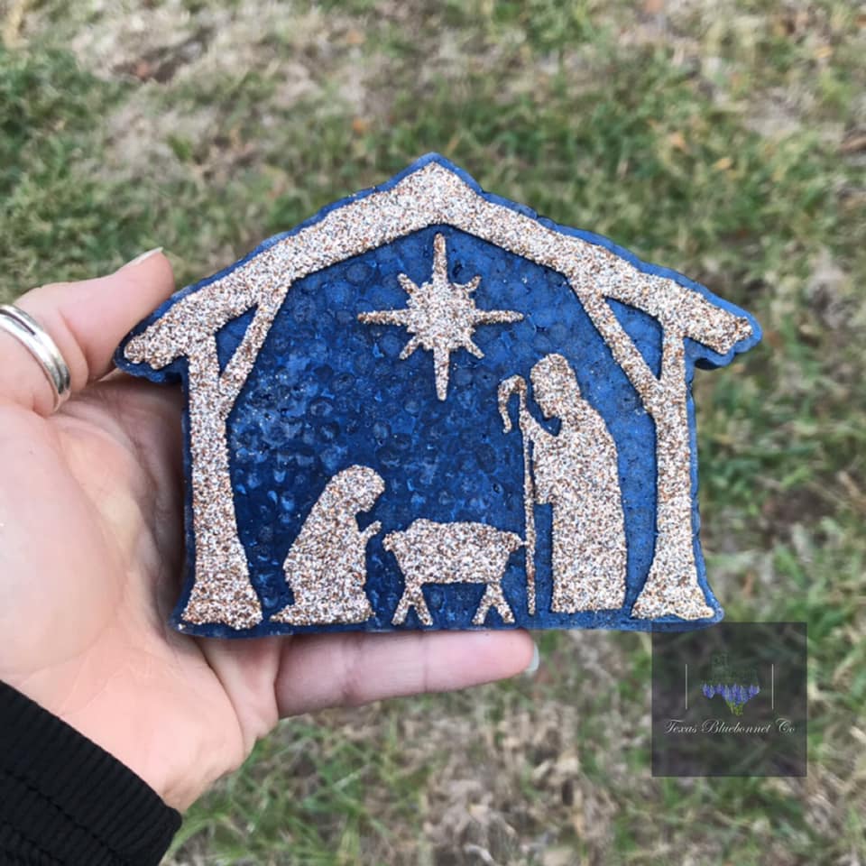 BLUE NATIVITY SCENE