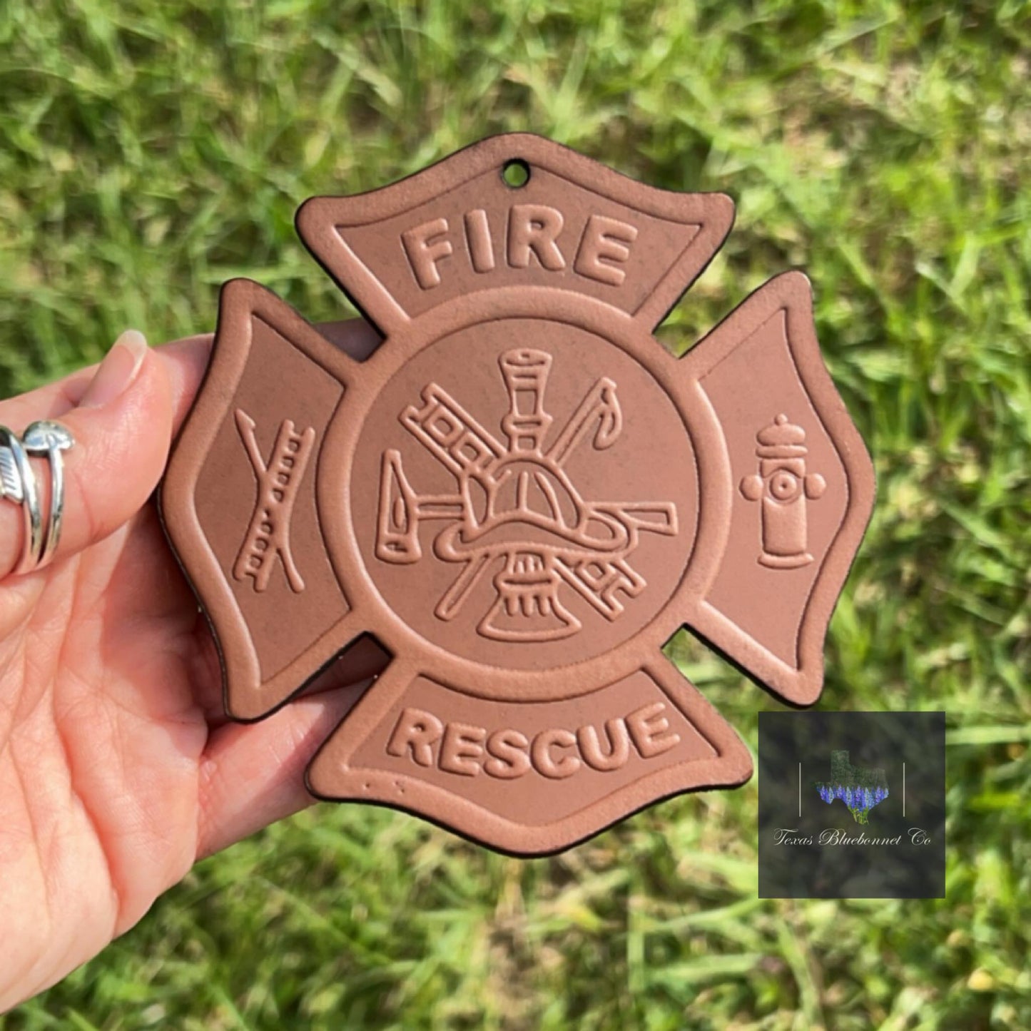 FIRE FIGHTER (LEATHER CHARM)